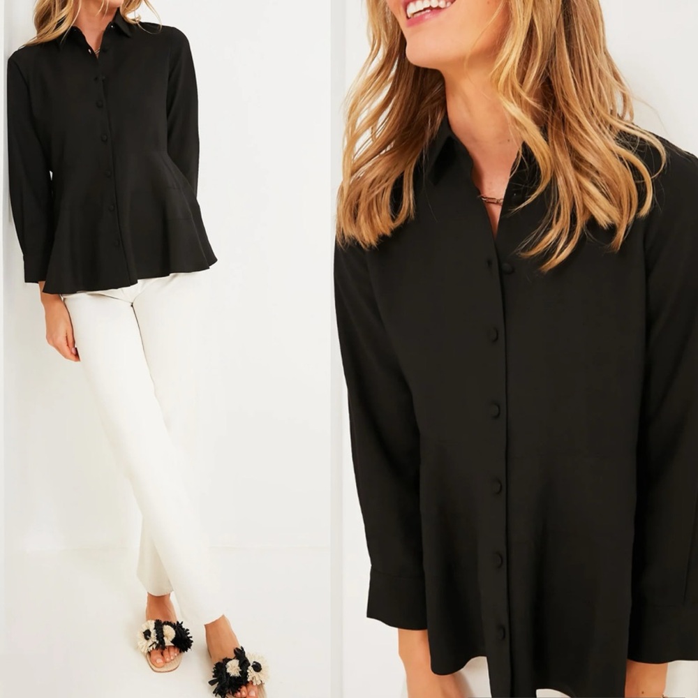 Tuckernuck POMANDER PLACE Black Ashlen Blouse NEW